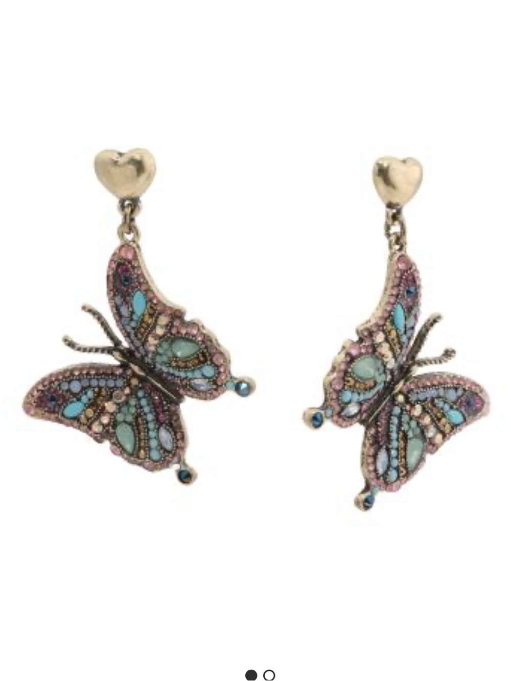 Betsey Johnson Gold-Plated Butterfly Earrings
